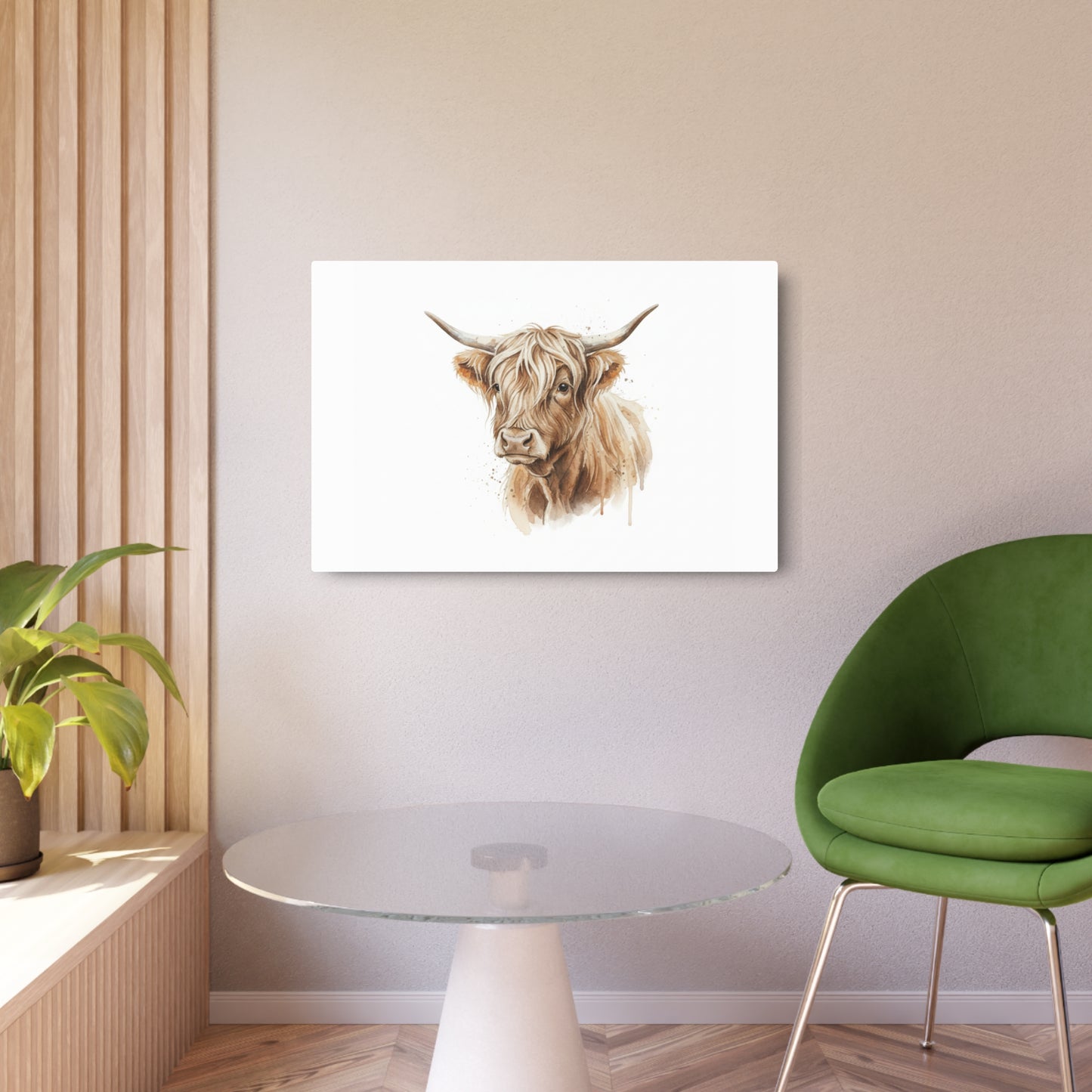 Highland Cow Metal Art Sign — Rustic Farmhouse Wall Decor