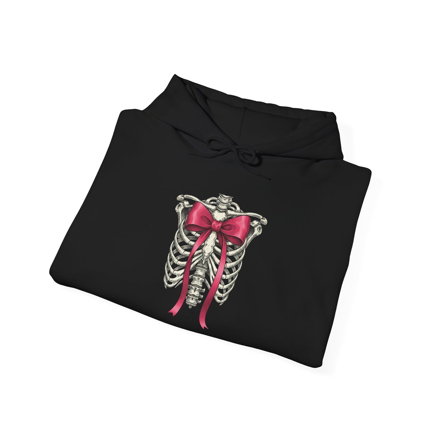 Skeleton Ribcage Bow Sweatshirt - Dark Coquette Aesthetic