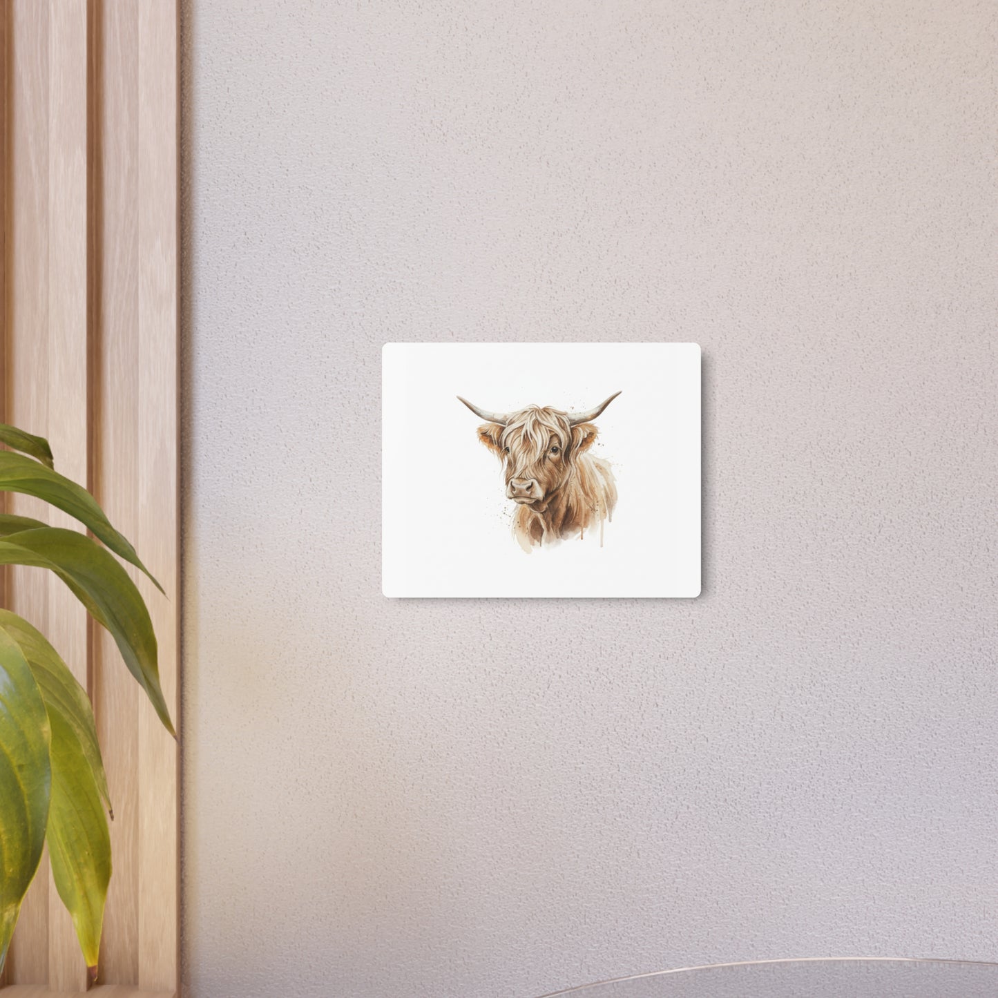Highland Cow Metal Art Sign — Rustic Farmhouse Wall Decor