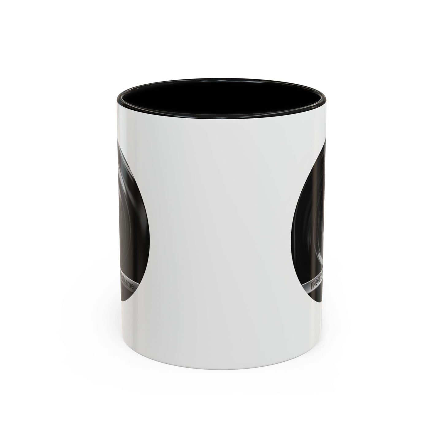 Custom Property Lens Coffee Mug — 'Property of Your Name' Accent Mug