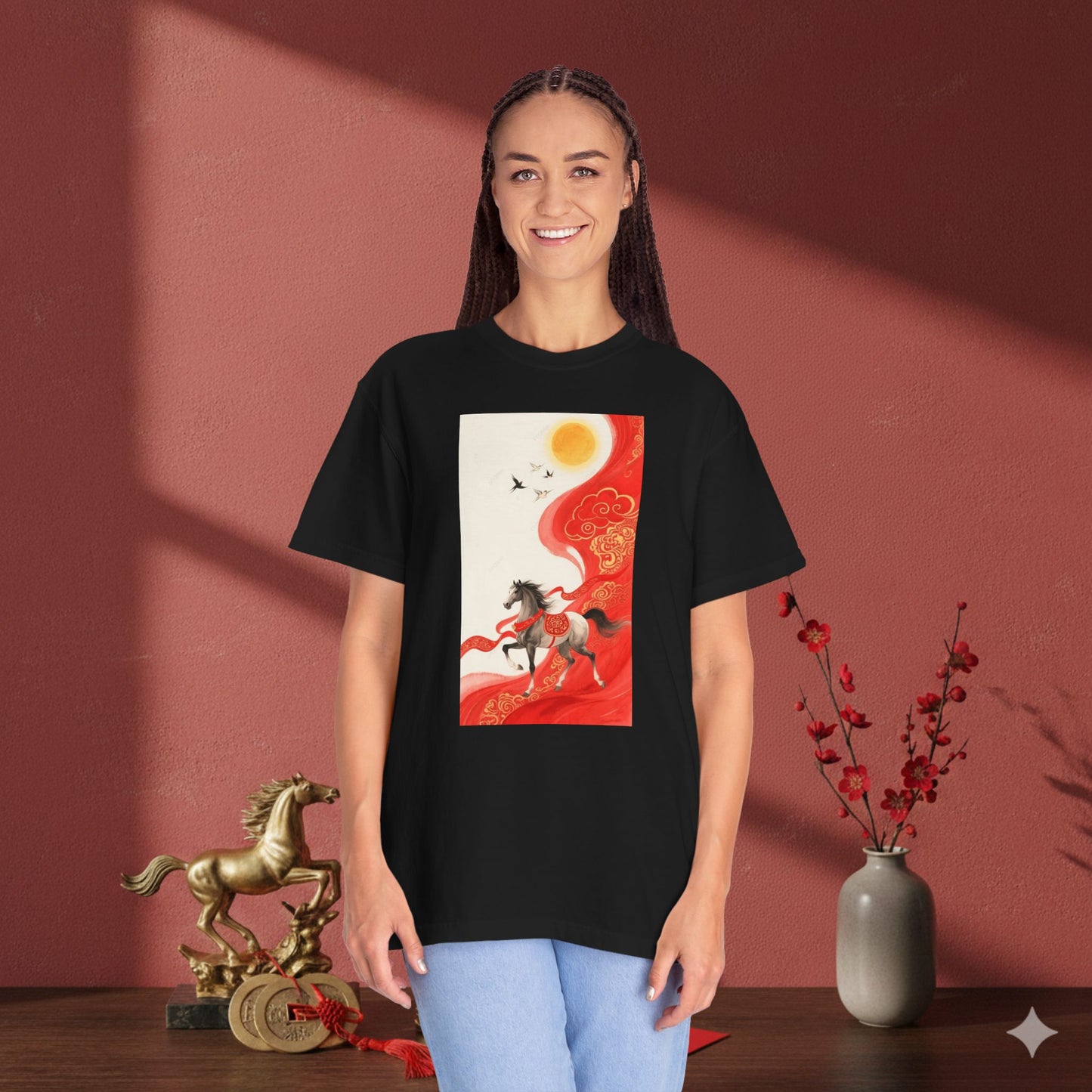 Horse Sunburst Graphic T-Shirt Year of the Horse