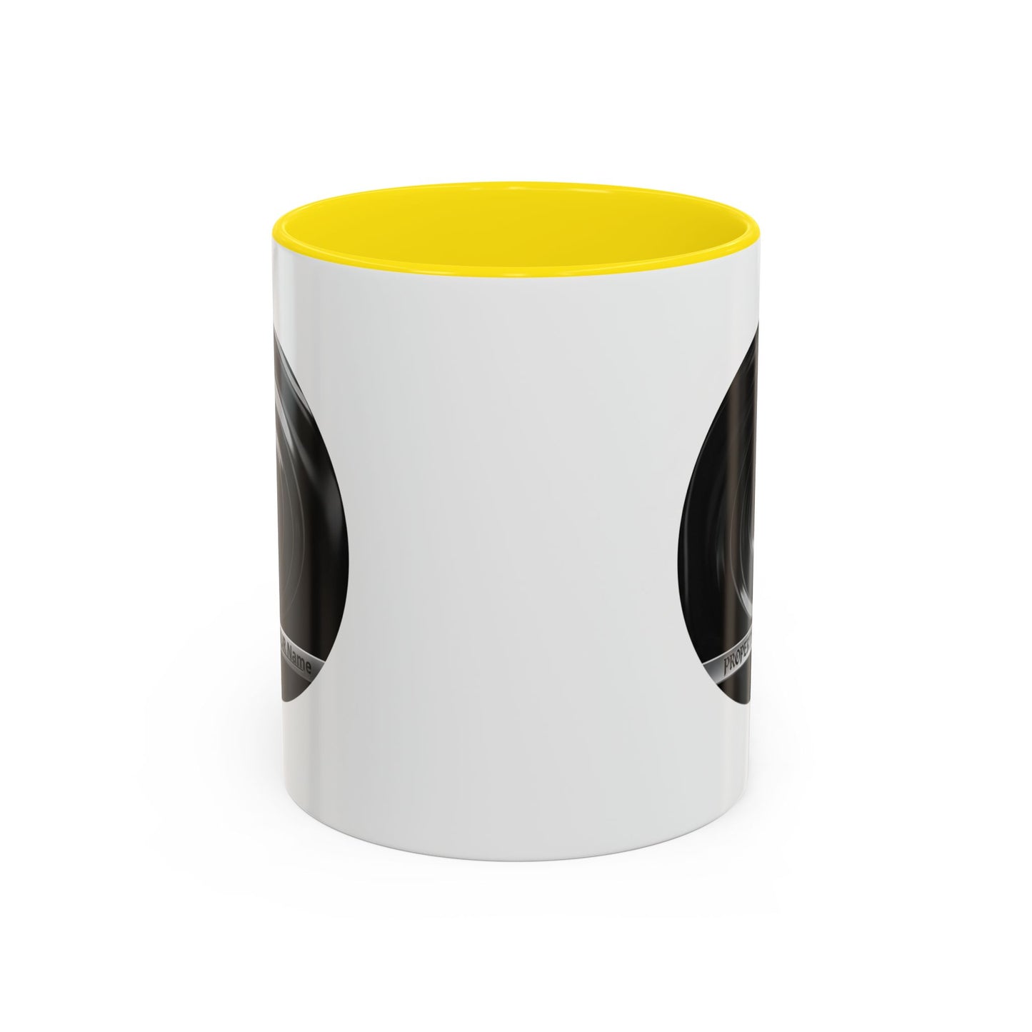 Custom Property Lens Coffee Mug — 'Property of Your Name' Accent Mug