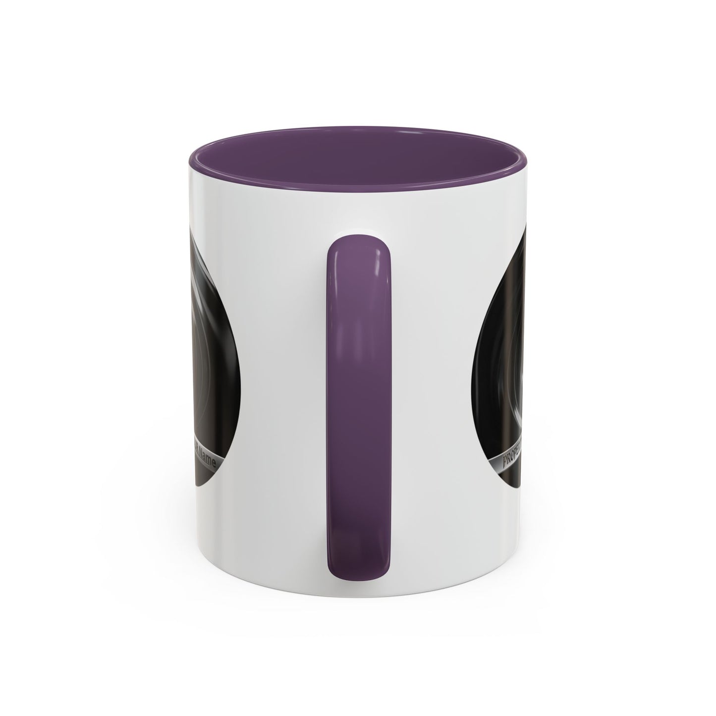 Custom Property Lens Coffee Mug — 'Property of Your Name' Accent Mug