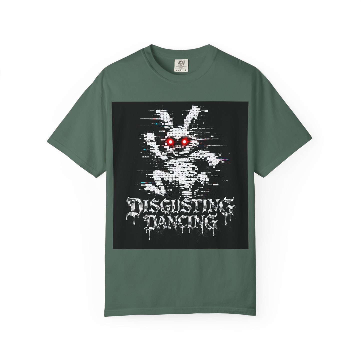 Disgusting Dancing Glitch Bunny T-Shirt — Horror Retro Pixel Graphic Tee