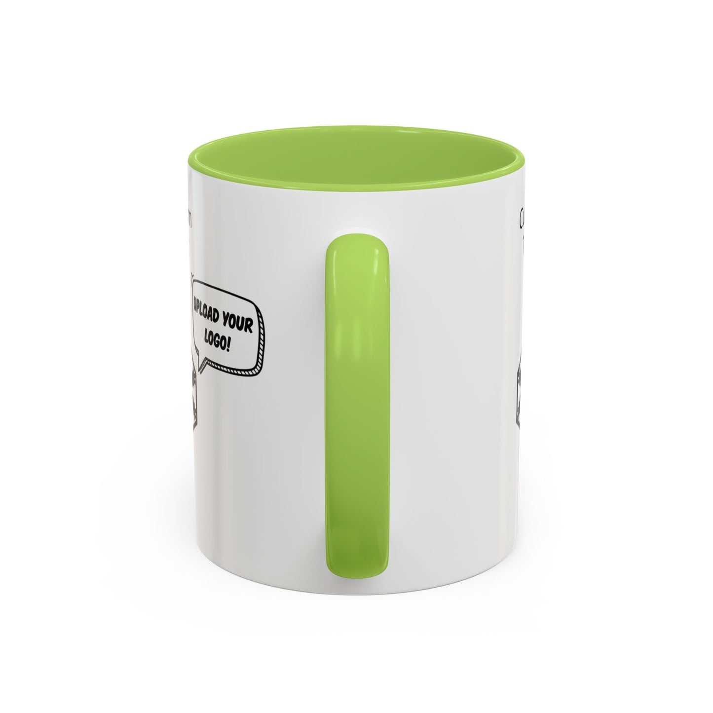 Custom Personalizable Logo Accent Coffee Mug — Personalized 11/15oz Ceramic Mug