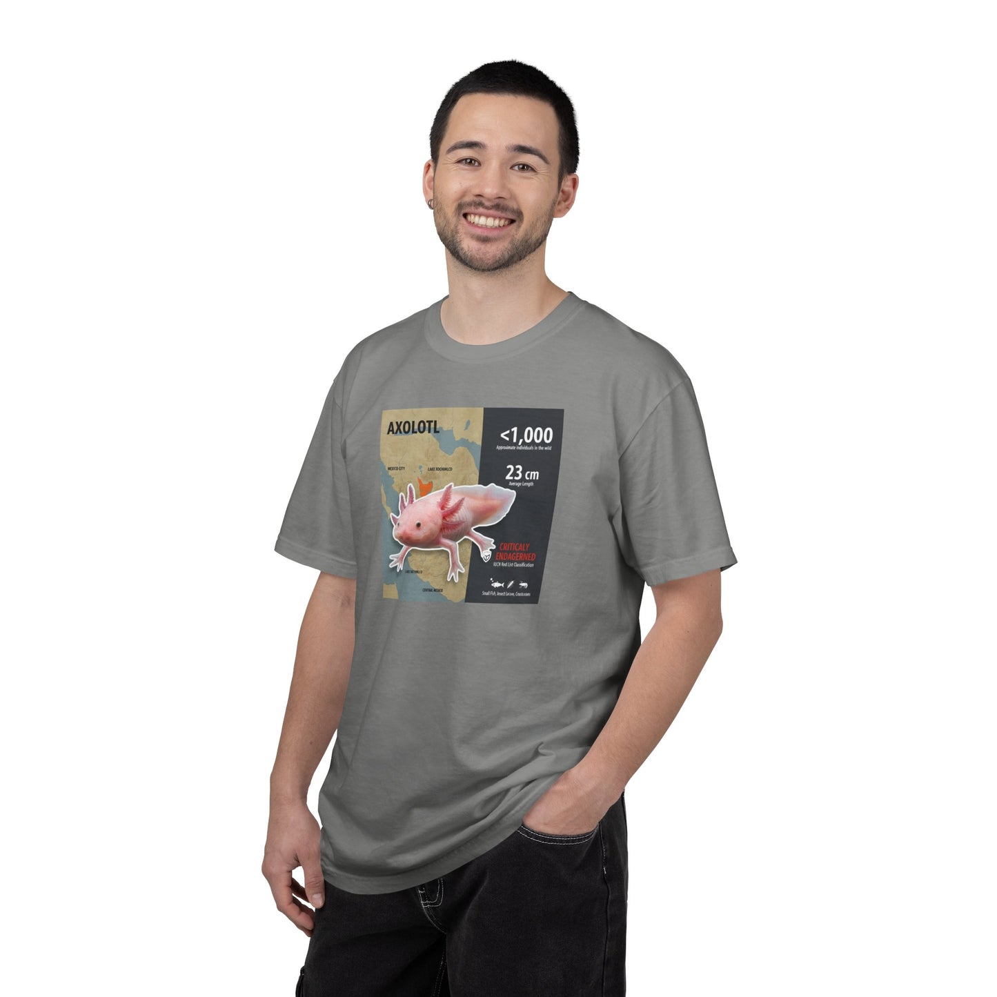 Kawaii King: Smiling Axolotl T-Shirt (Pink & Precious)