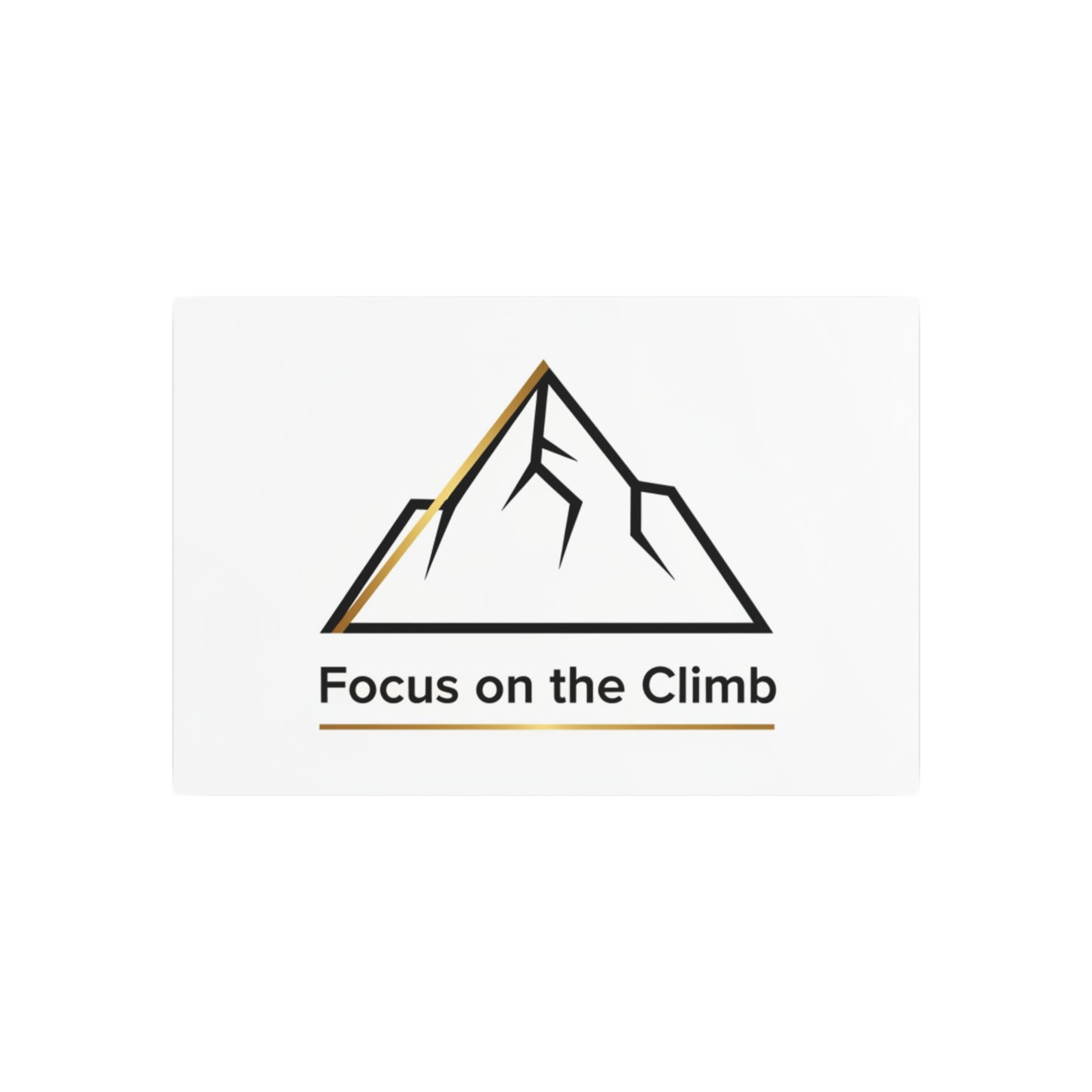 Metal Art Sign — "Focus on the Climb" Inspirational Mountain Wall Decor