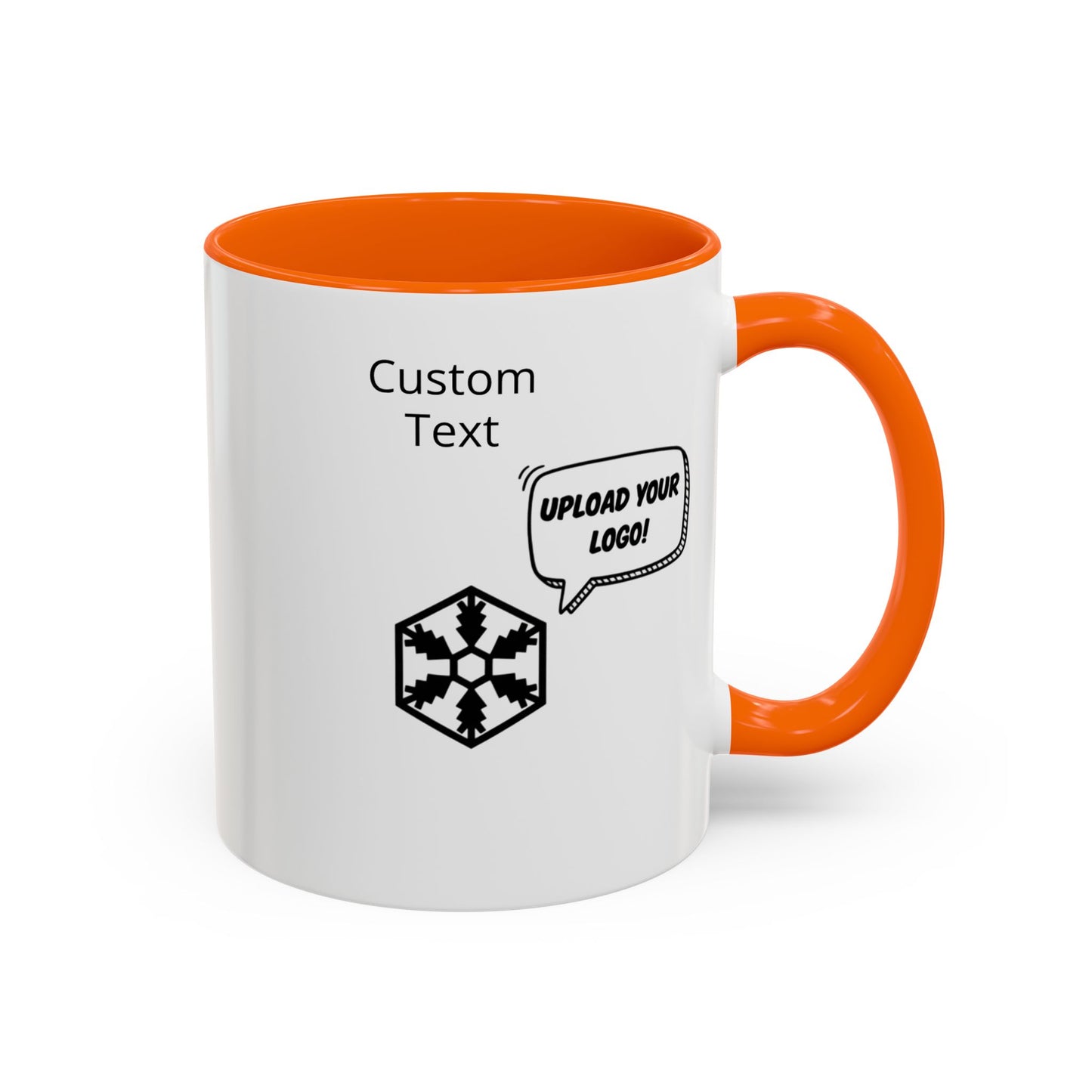 Custom Personalizable Logo Accent Coffee Mug — Personalized 11/15oz Ceramic Mug