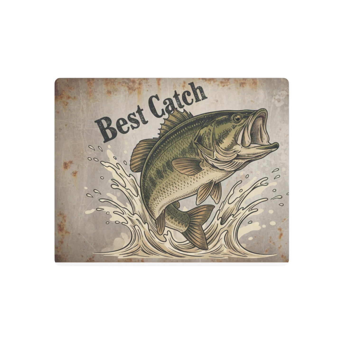 Metal Sign - "Best Catch" Bass Wall Art (Fishing Decor)