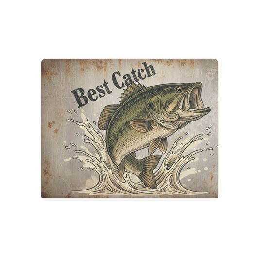 Metal Sign - "Best Catch" Bass Wall Art (Fishing Decor)
