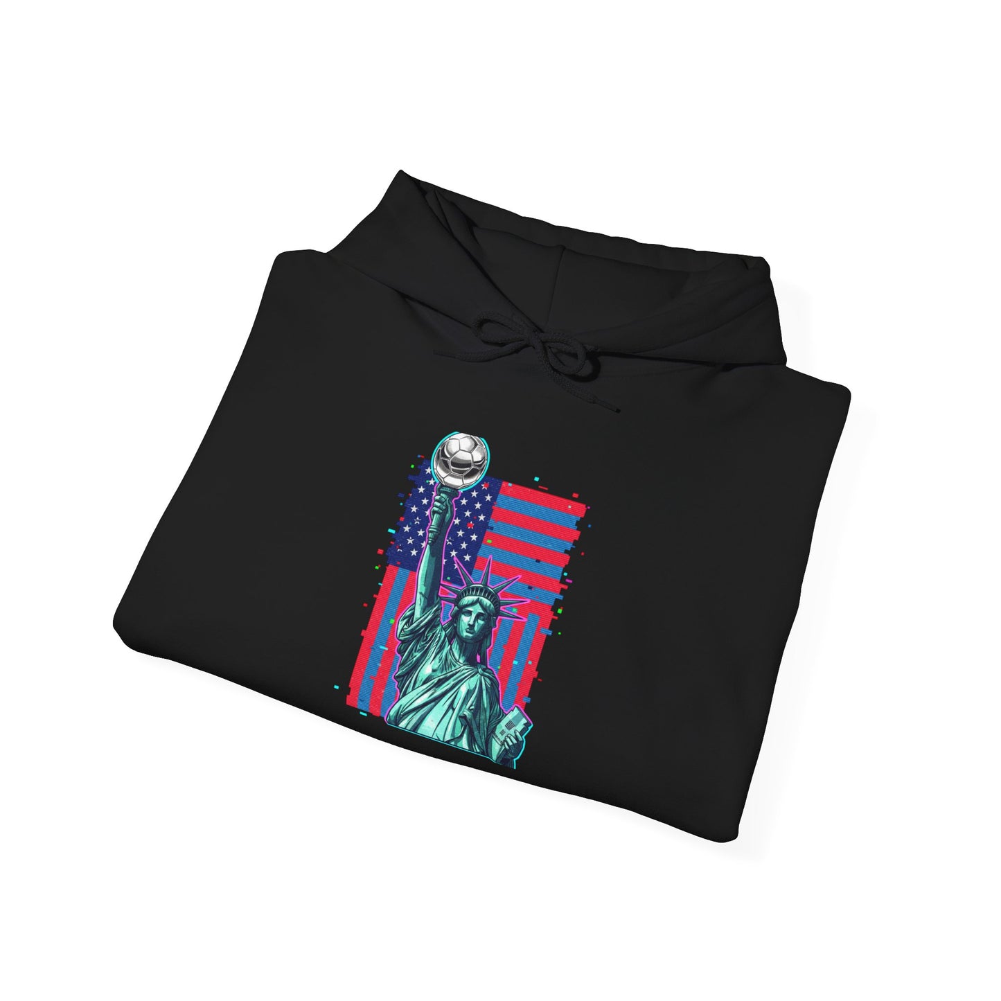 Statue of Liberty American Flag Hoodie — Patriotic USA Freedom Sweatshirt