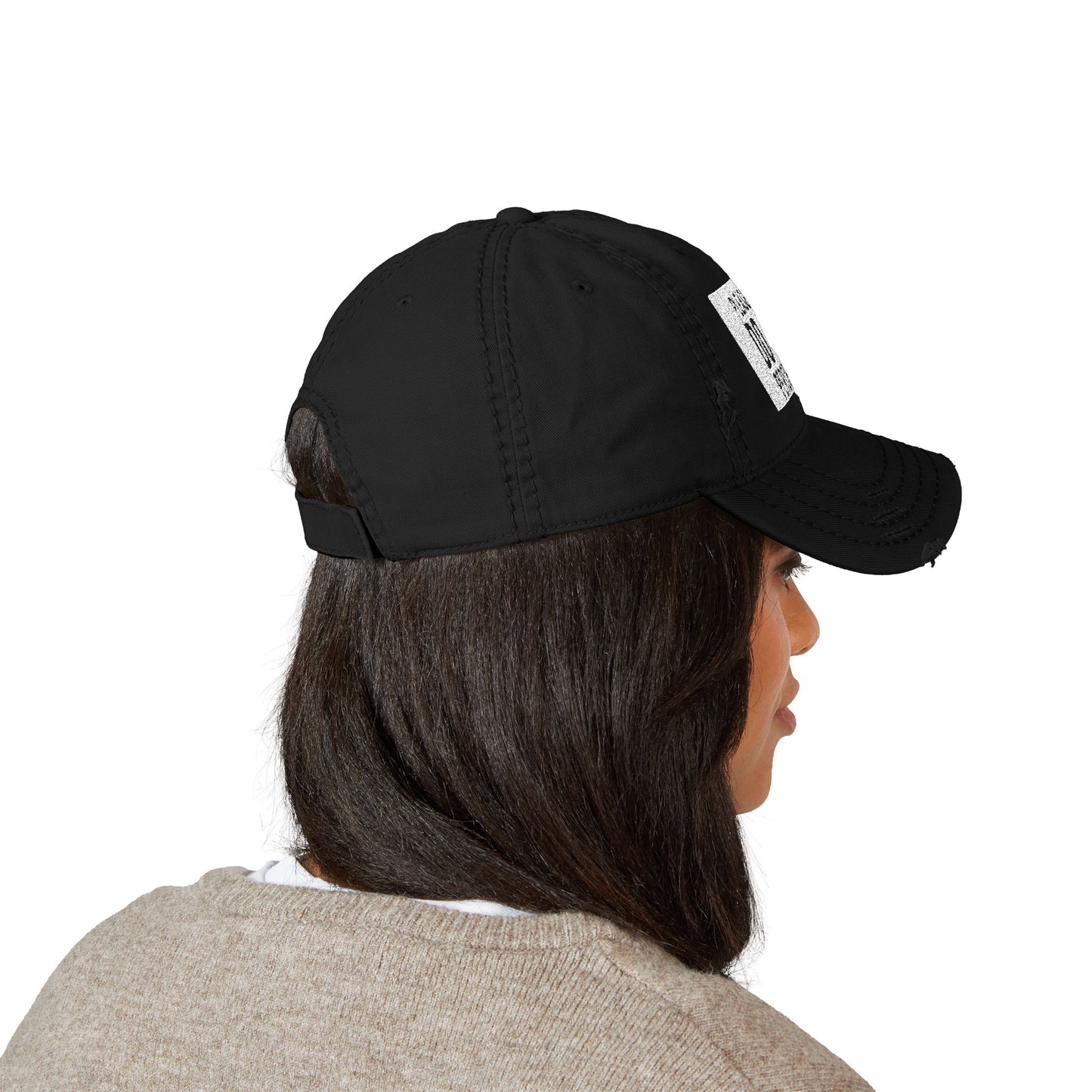Distressed Dad Hat — "Please Do Not Perceive Me" Patch