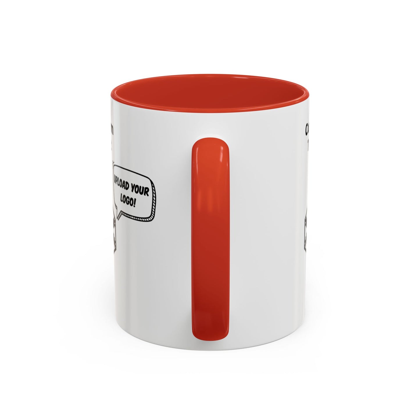 Custom Personalizable Logo Accent Coffee Mug — Personalized 11/15oz Ceramic Mug