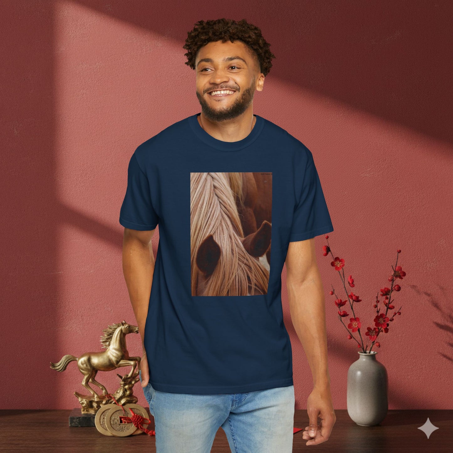 Horse Mane Photo T‑Shirt — Close‑Up Equine Portrait T-Shirt