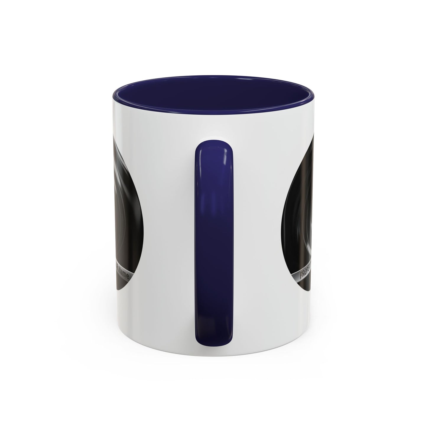 Custom Property Lens Coffee Mug — 'Property of Your Name' Accent Mug