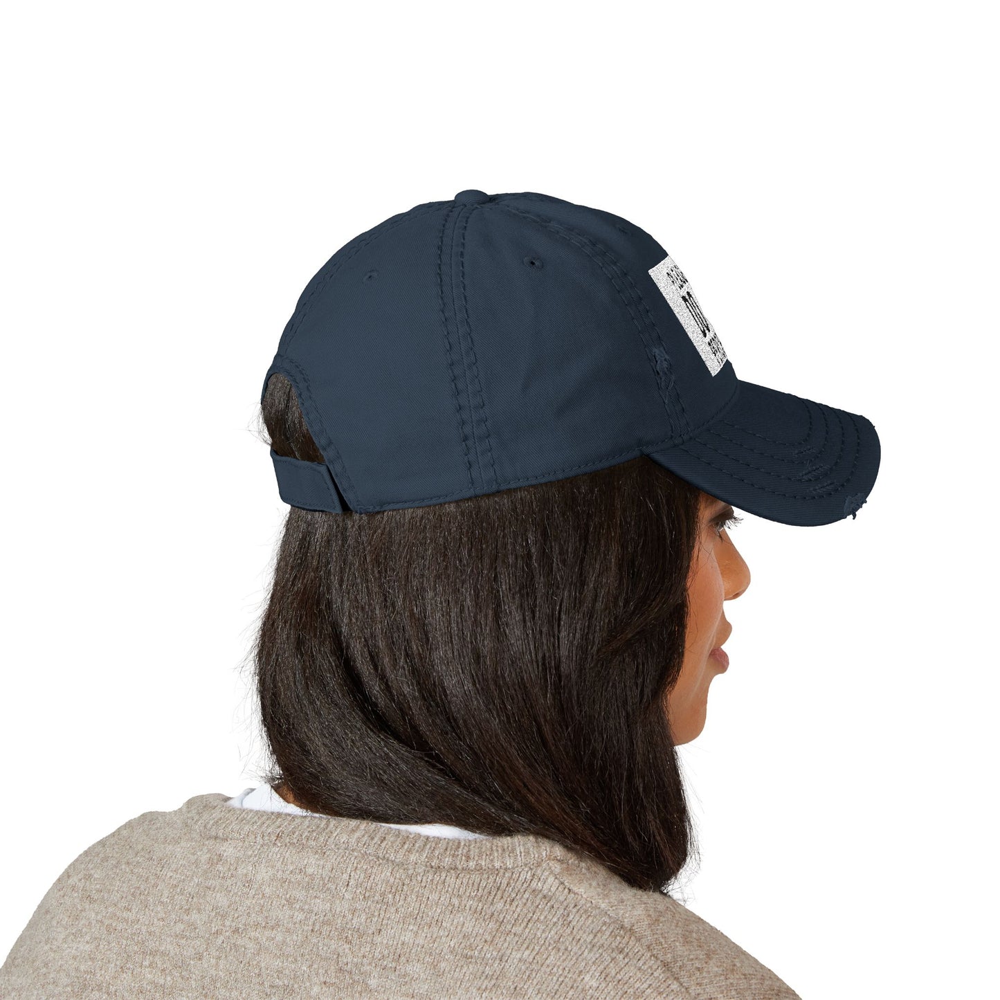 Distressed Dad Hat — "Please Do Not Perceive Me" Patch