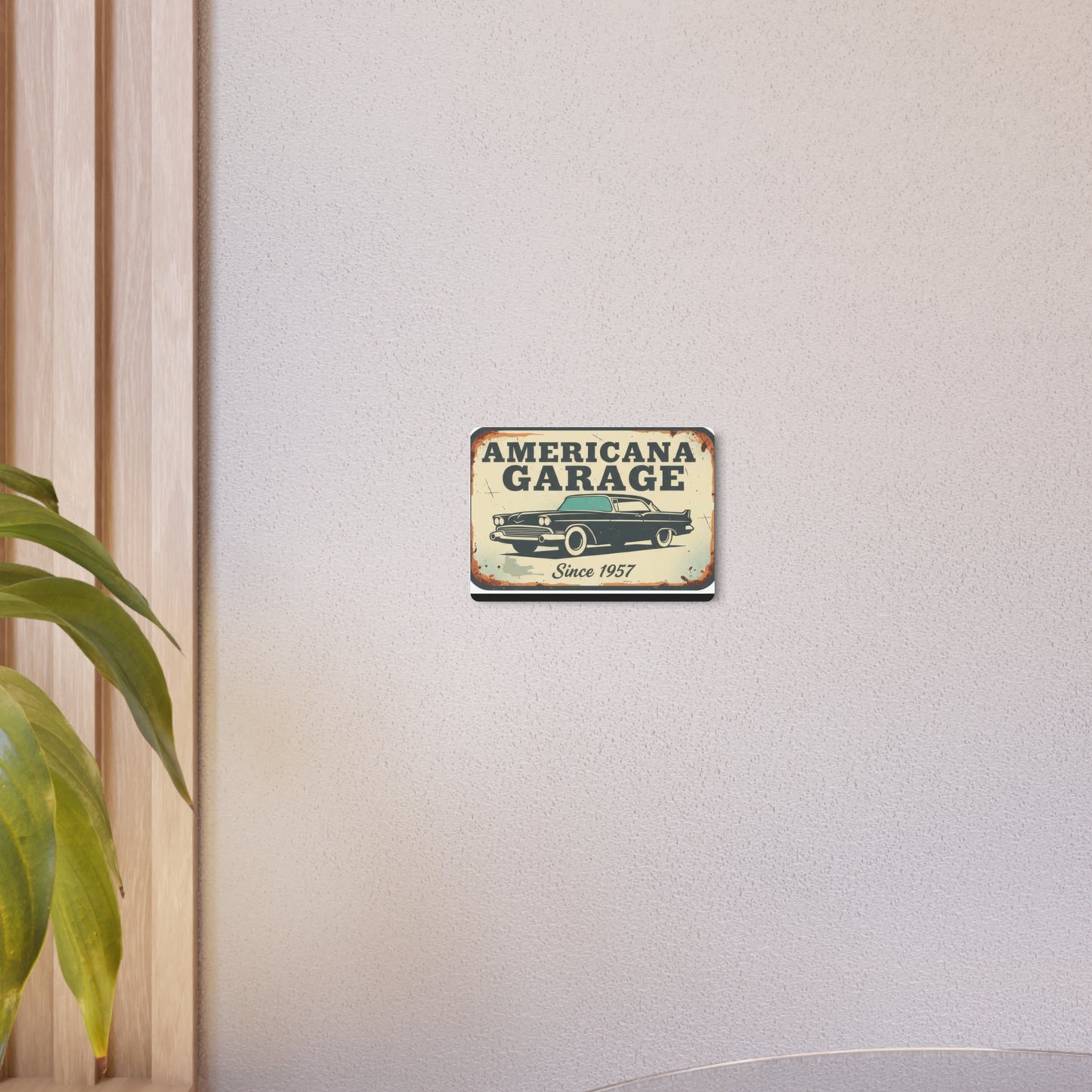 Americana Garage Metal Sign — Vintage Classic Car Wall Decor (Since 1957)