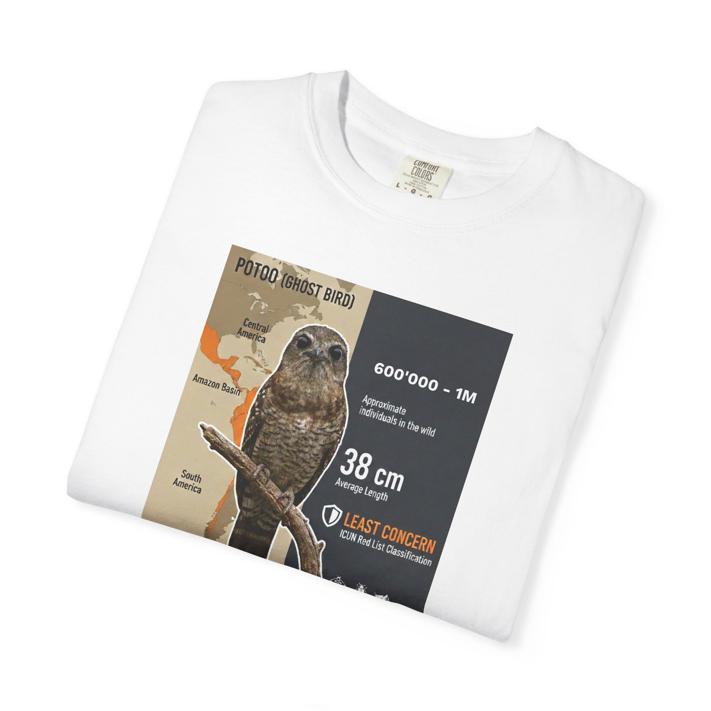 Relatable Mood: Derpy Potoo Bird T-Shirt (Mild Concern)