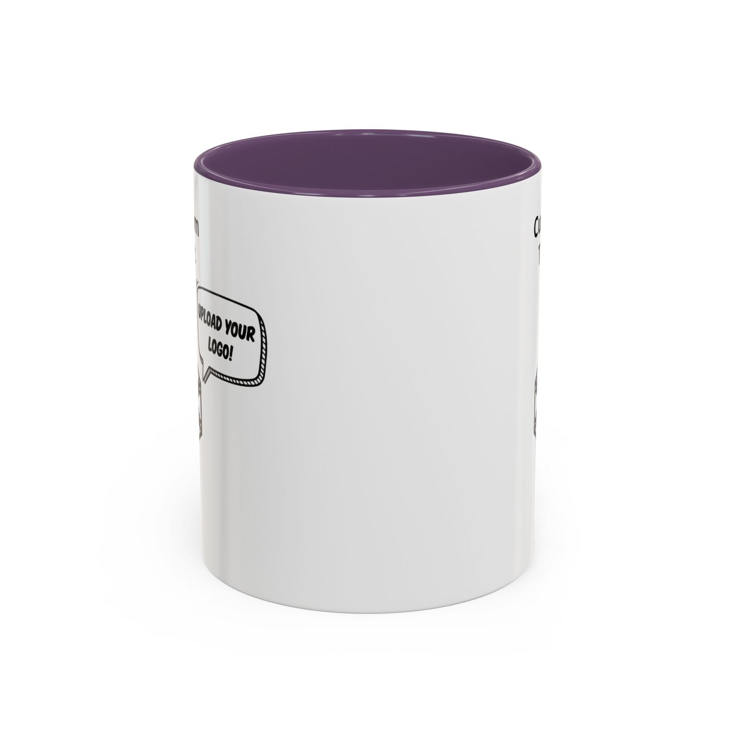 Custom Personalizable Logo Accent Coffee Mug — Personalized 11/15oz Ceramic Mug