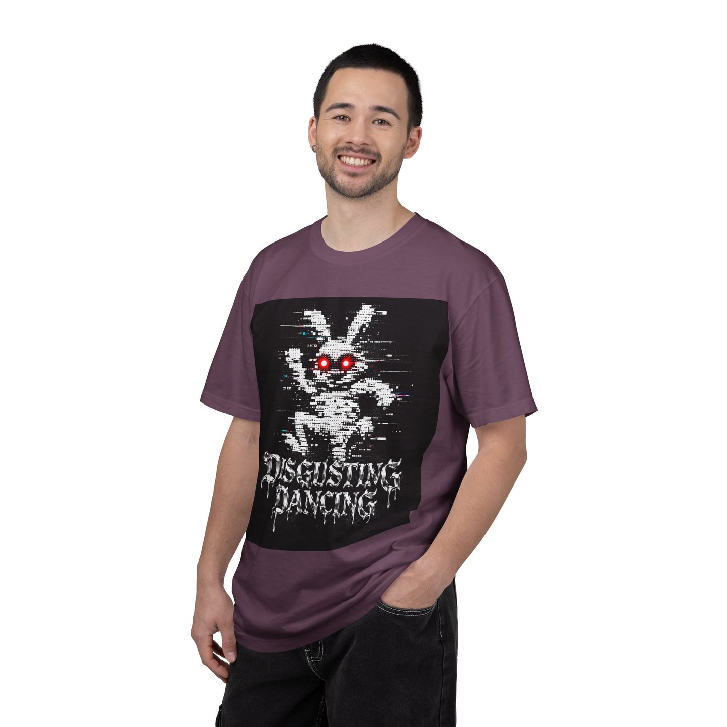 Disgusting Dancing Glitch Bunny T-Shirt — Horror Retro Pixel Graphic Tee