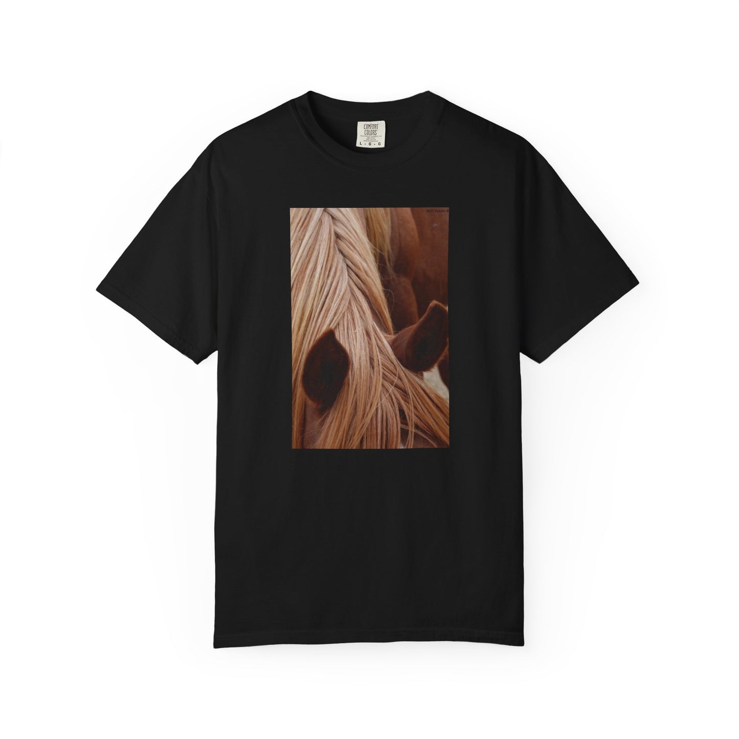 Horse Mane Photo T‑Shirt — Close‑Up Equine Portrait T-Shirt