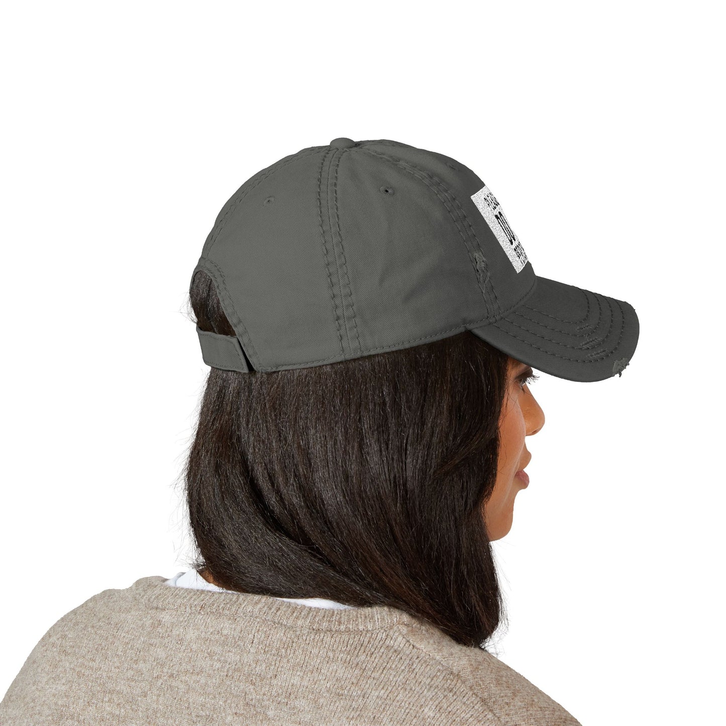 Distressed Dad Hat — "Please Do Not Perceive Me" Patch