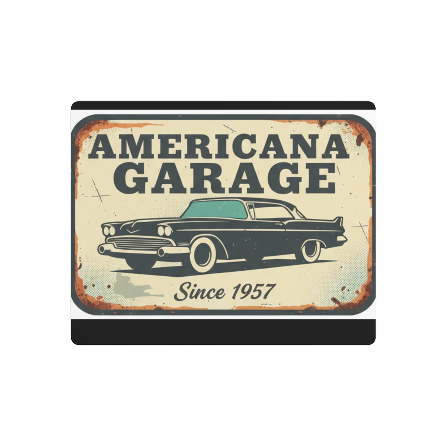 Americana Garage Metal Sign — Vintage Classic Car Wall Decor (Since 1957)