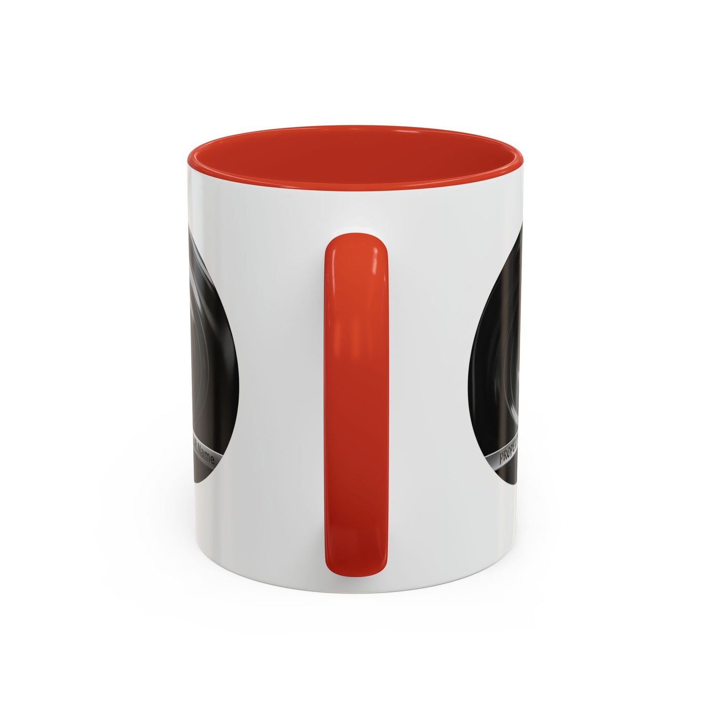 Custom Property Lens Coffee Mug — 'Property of Your Name' Accent Mug