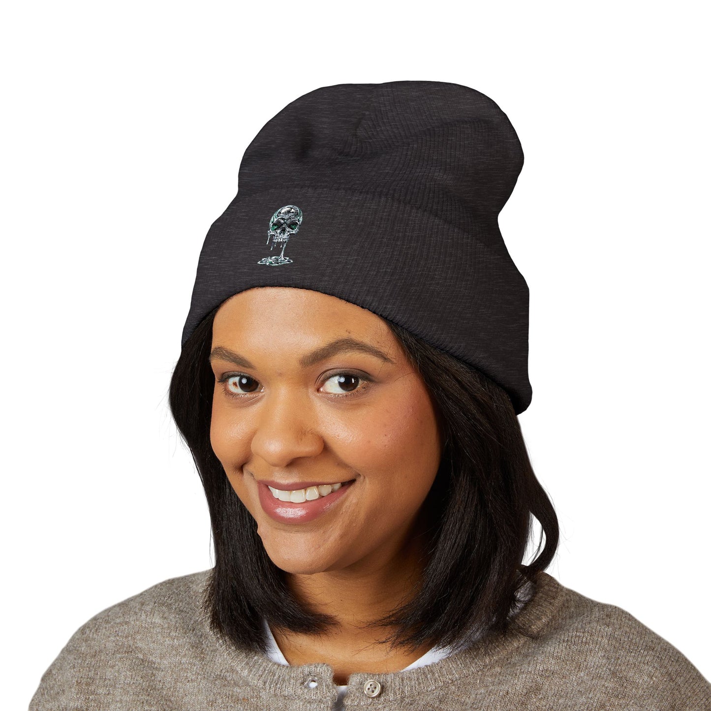 Liquid Metal Skull Beanie