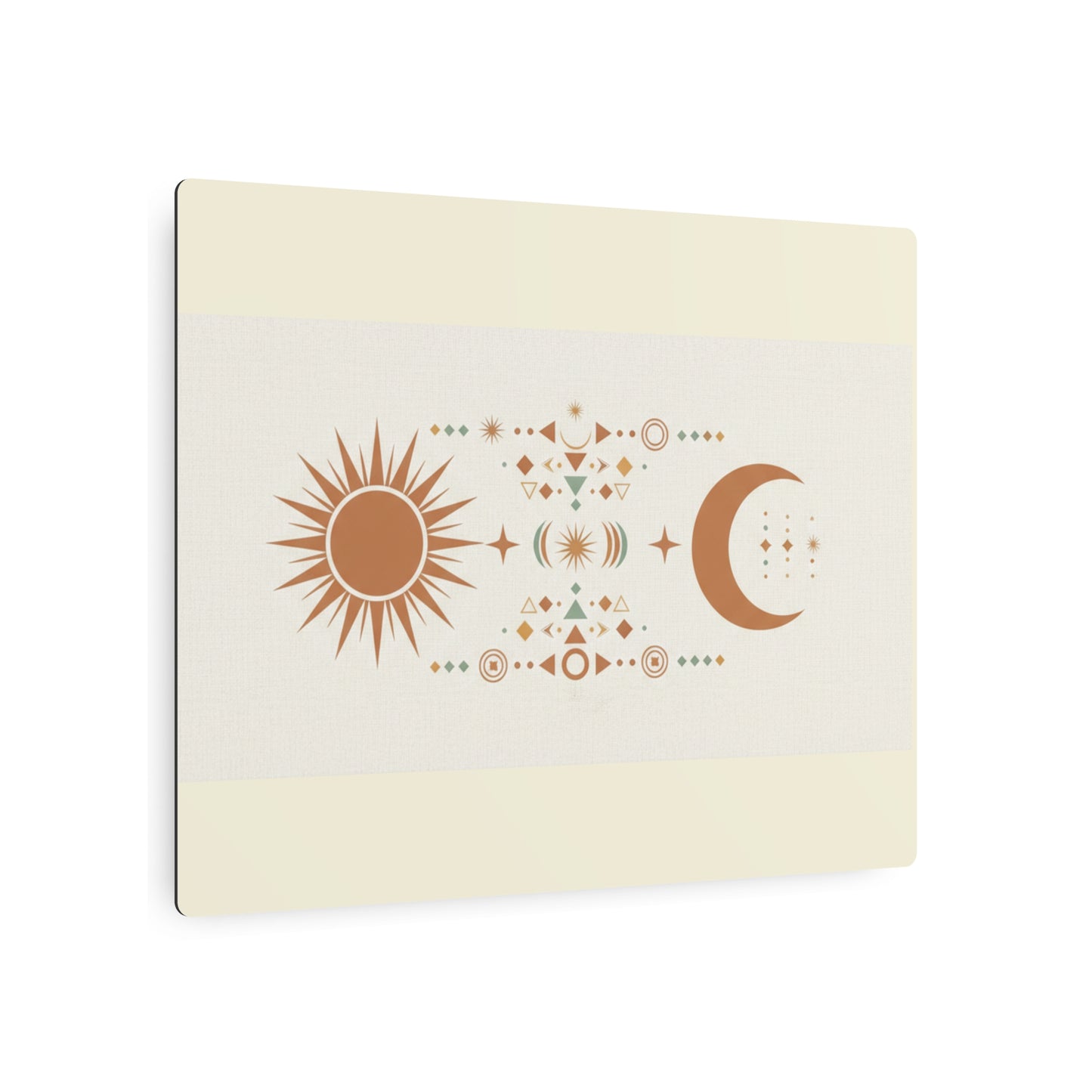 Boho Sun & Moon Metal Sign — Celestial Wall Art for Living Room, Bedroom, or Meditation Space