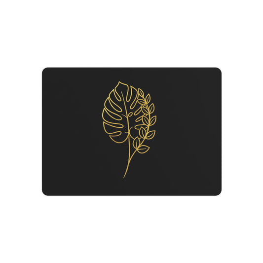 Metal Art Sign – Minimalist Gold Monstera Leaf Wall Plaque