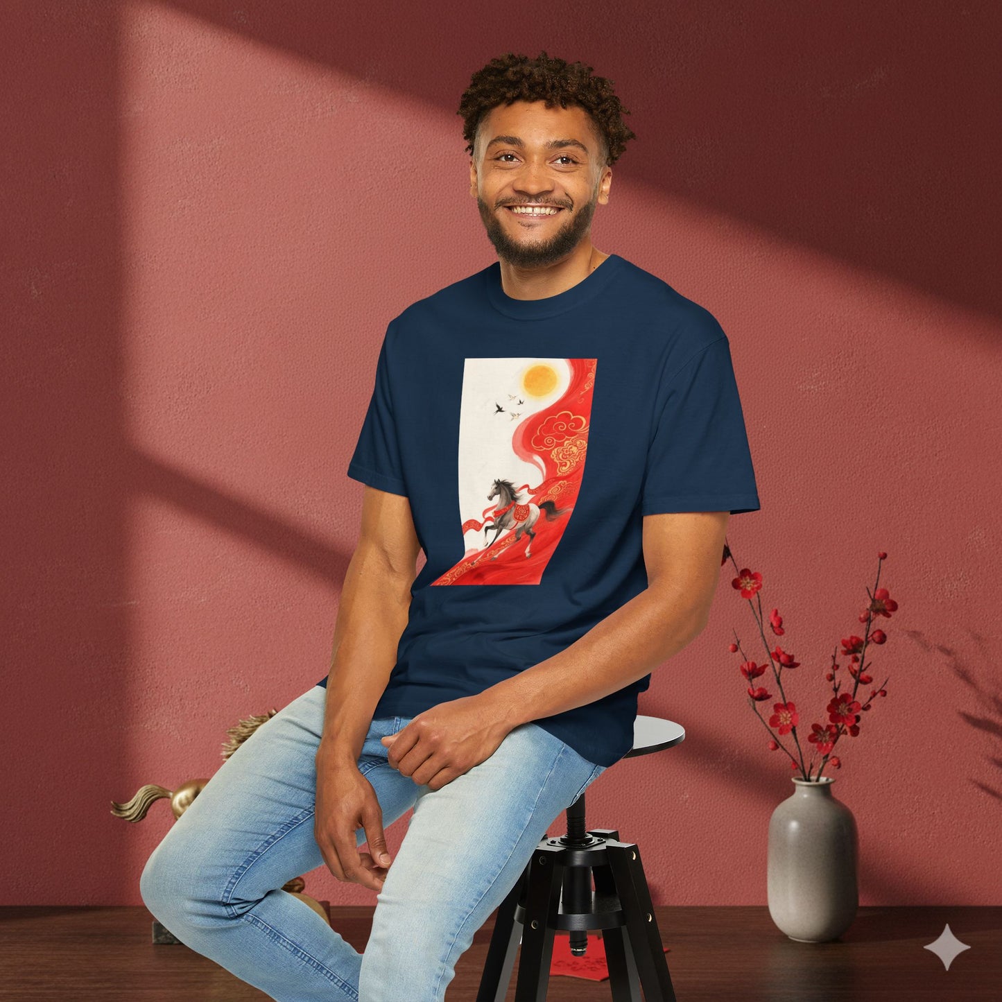 Horse Sunburst Graphic T-Shirt Year of the Horse