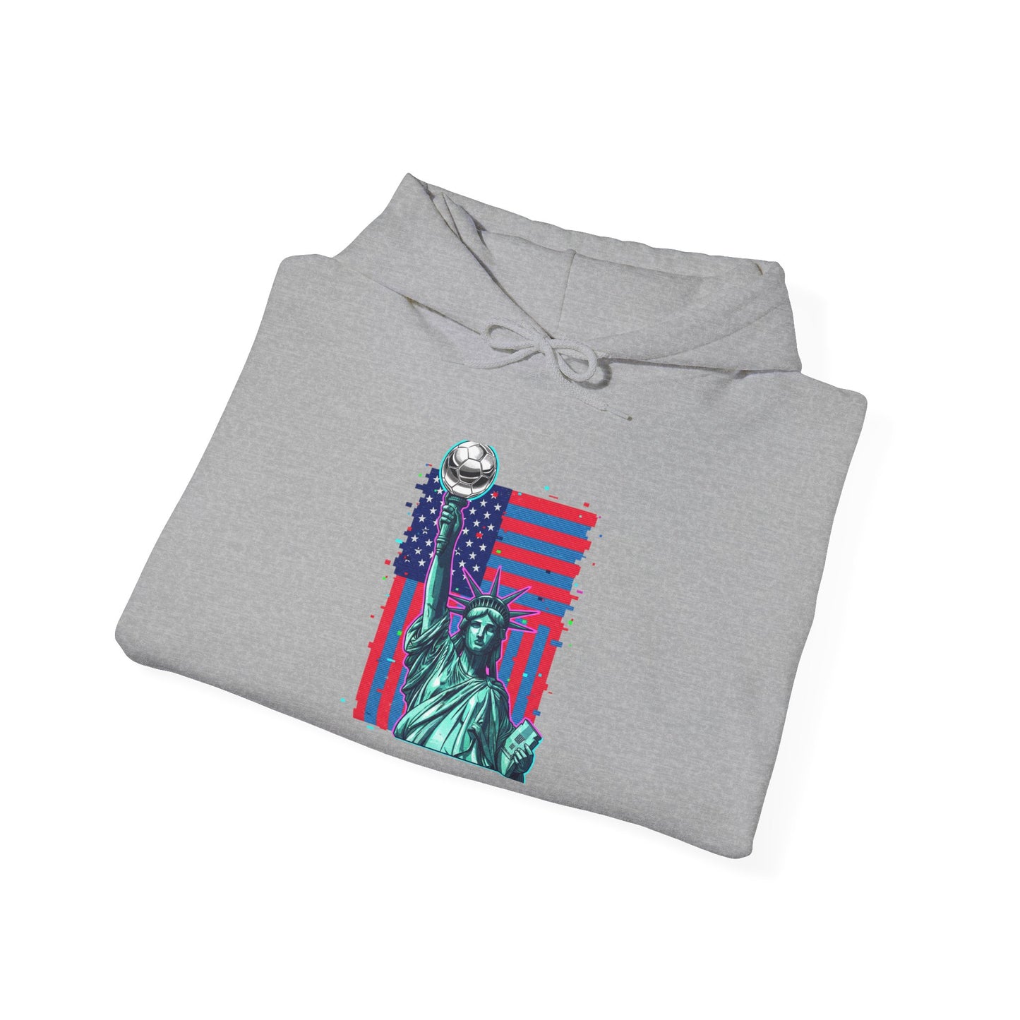 Statue of Liberty American Flag Hoodie — Patriotic USA Freedom Sweatshirt