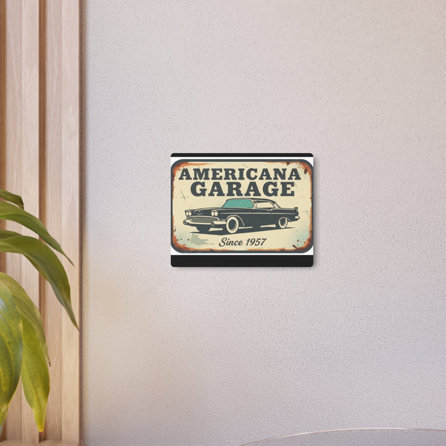 Americana Garage Metal Sign — Vintage Classic Car Wall Decor (Since 1957)