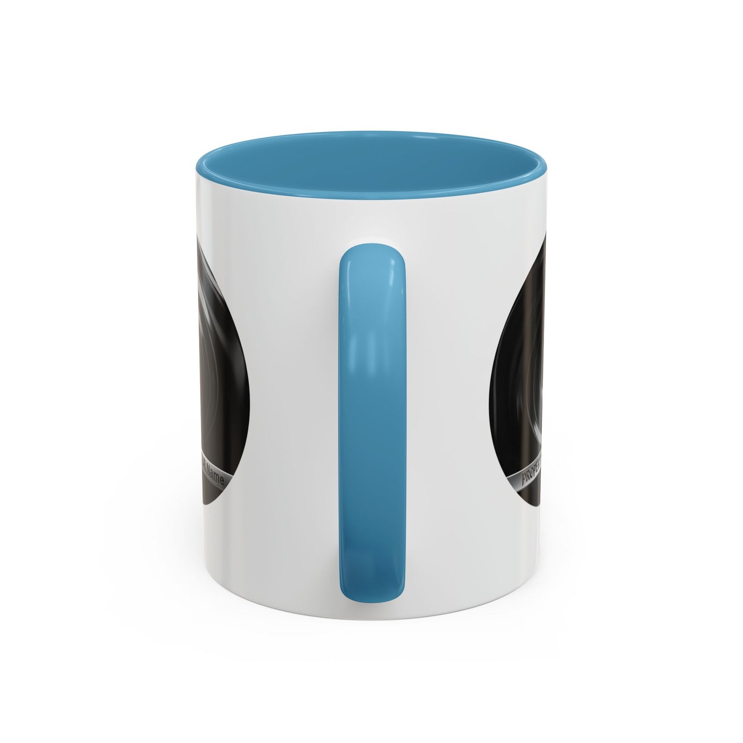 Custom Property Lens Coffee Mug — 'Property of Your Name' Accent Mug