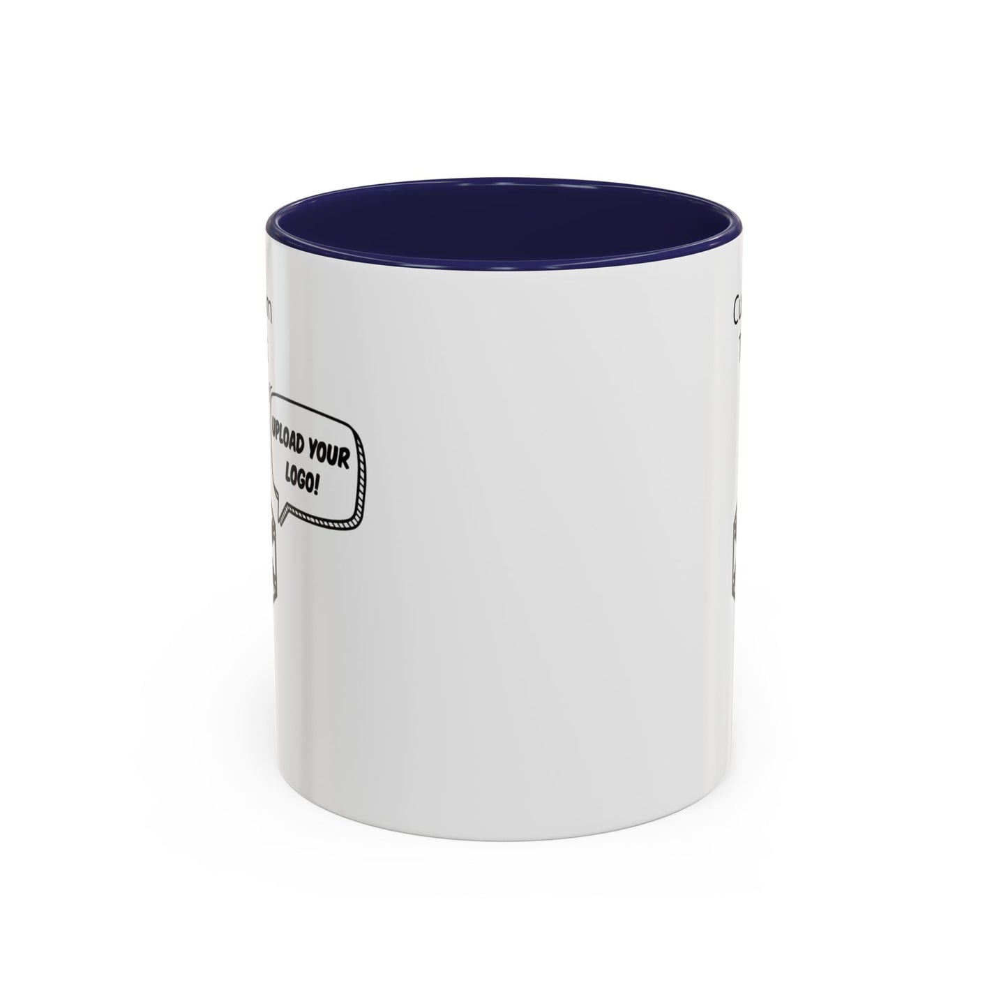 Custom Personalizable Logo Accent Coffee Mug — Personalized 11/15oz Ceramic Mug