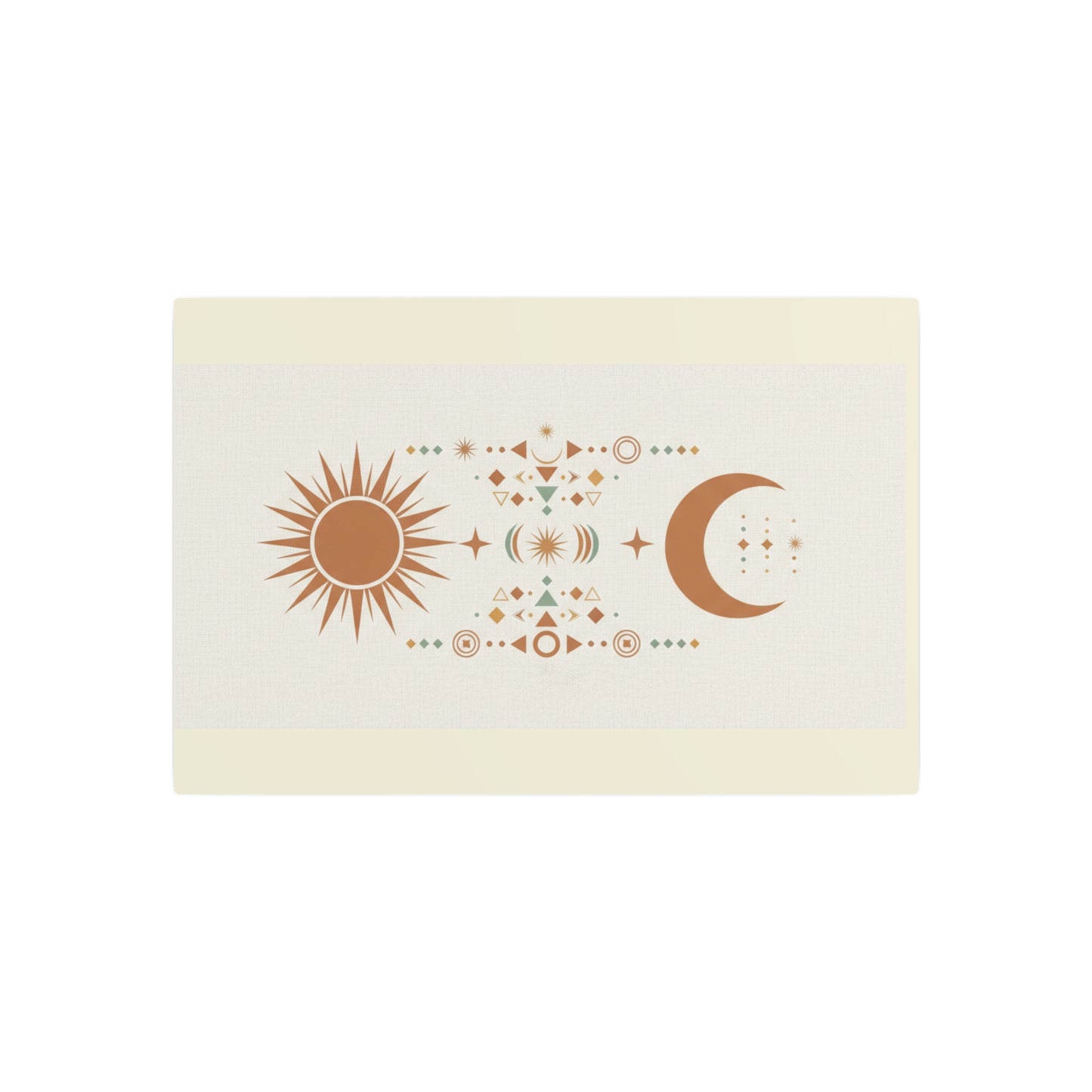 Boho Sun & Moon Metal Sign — Celestial Wall Art for Living Room, Bedroom, or Meditation Space