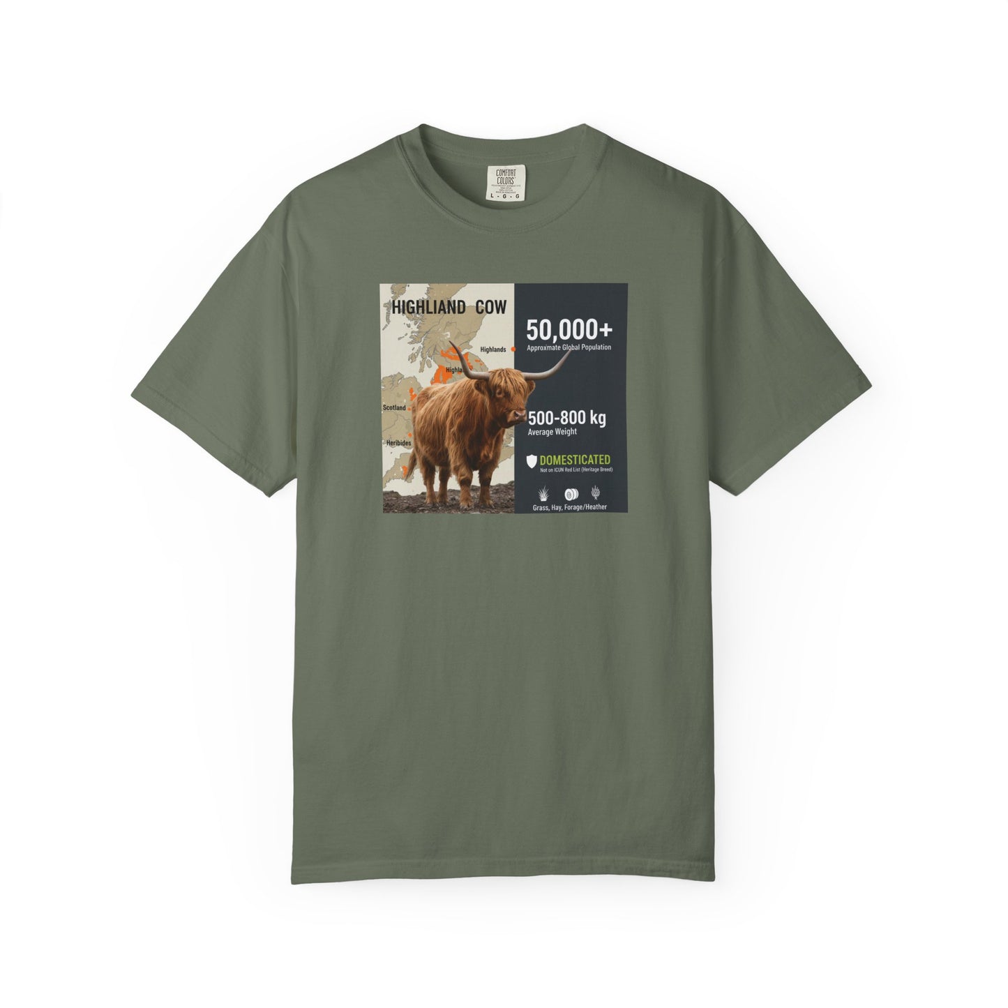 The Moody Coo: Highland Cow Textured T-Shirt (Farmhouse Chic)