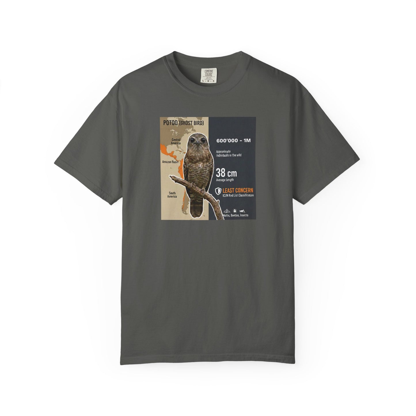 Relatable Mood: Derpy Potoo Bird T-Shirt (Mild Concern)