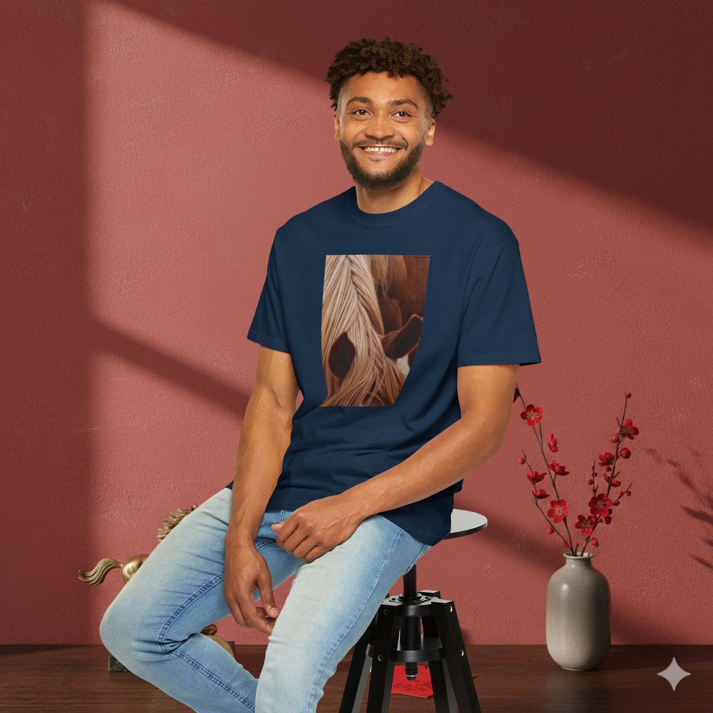 Horse Mane Photo T‑Shirt — Close‑Up Equine Portrait T-Shirt