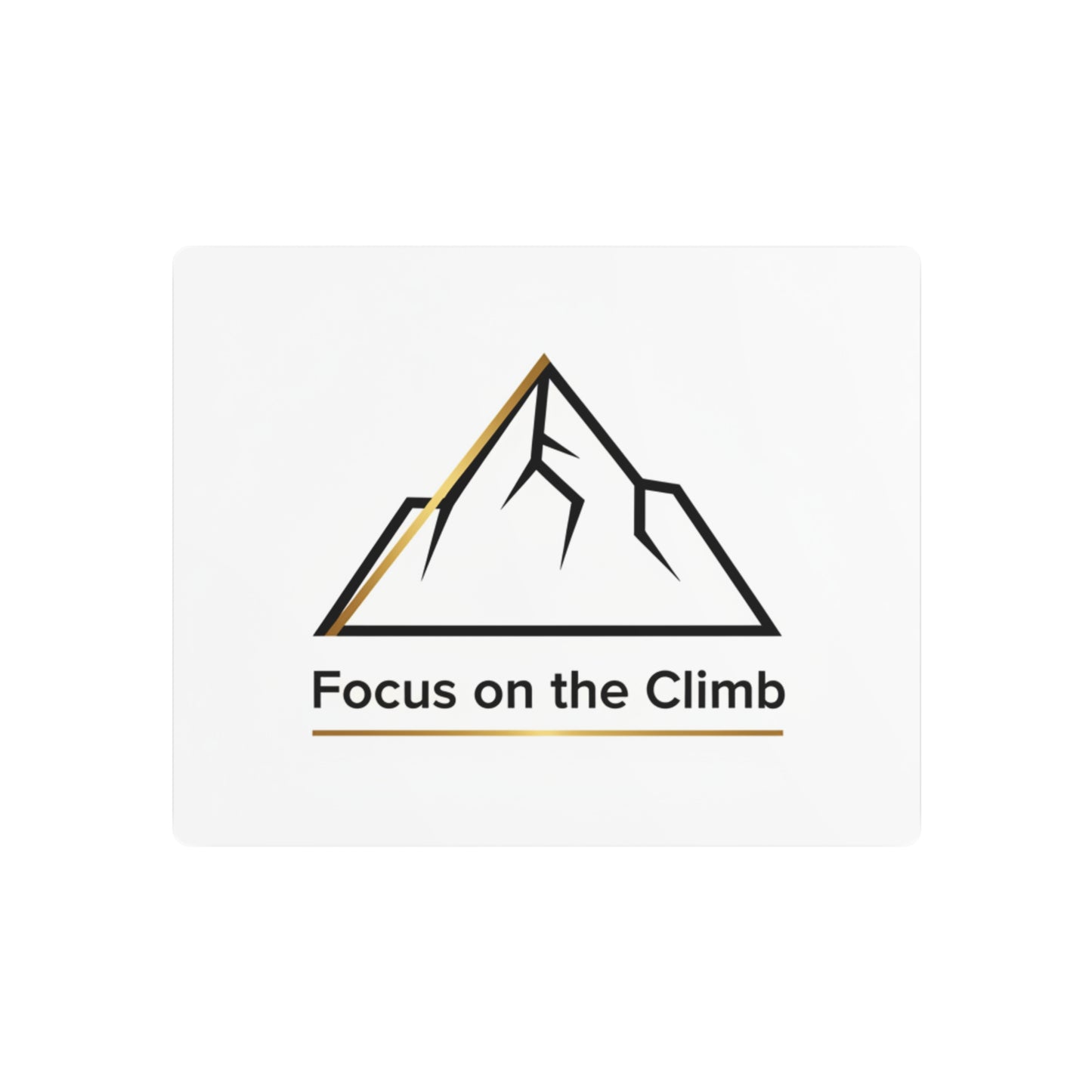 Metal Art Sign — "Focus on the Climb" Inspirational Mountain Wall Decor