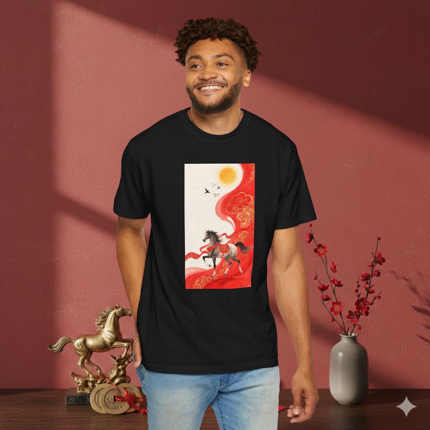 Horse Sunburst Graphic T-Shirt Year of the Horse