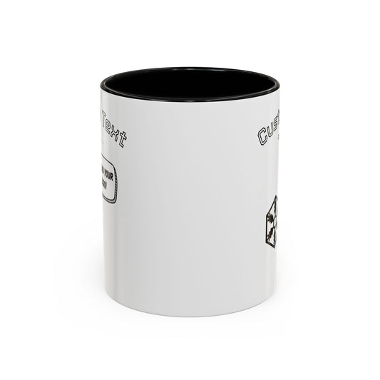 Custom Text Accent Coffee Mug — Personalized Logo & Message Gift